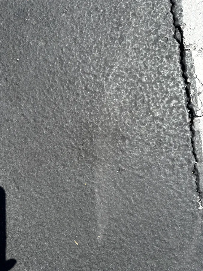 Infrared reading of 150°F on Asphalt