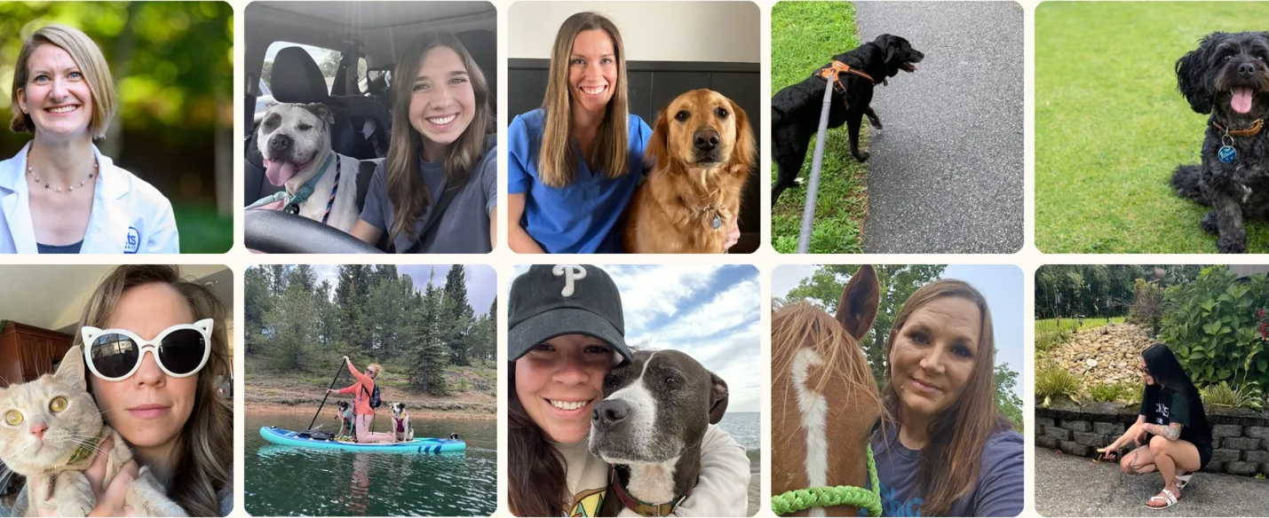 The Weather.pet team and their pets.